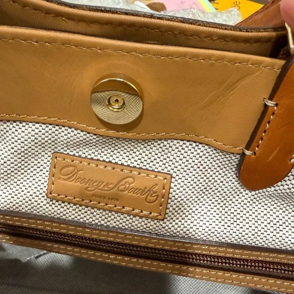 Dooney & Bourke Brown Leather Backpack - Picture 6 of 12